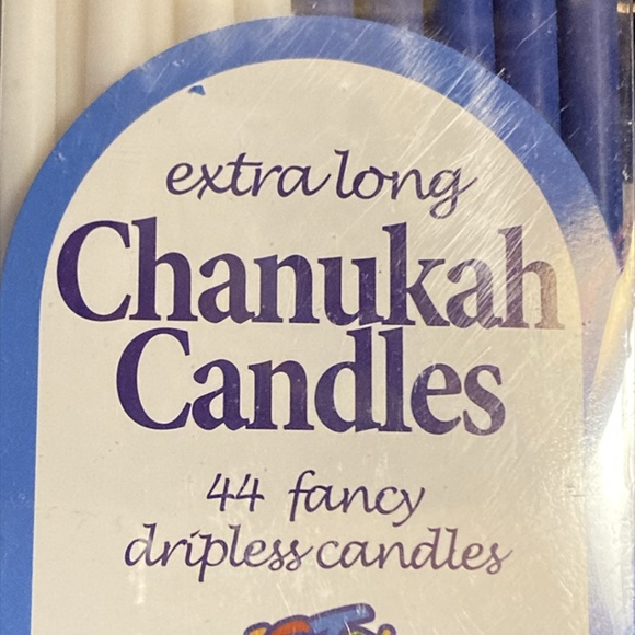 Silvertone Menorah & Box of 44 Tall 5" Candles - Traditional design, Brand New - Picture 6 of 6